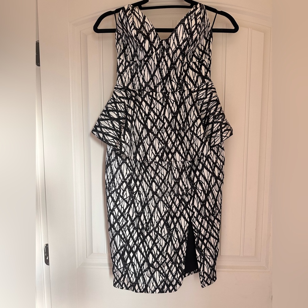 KEEPSAKE the Label Monochrome Leaf Print Dress